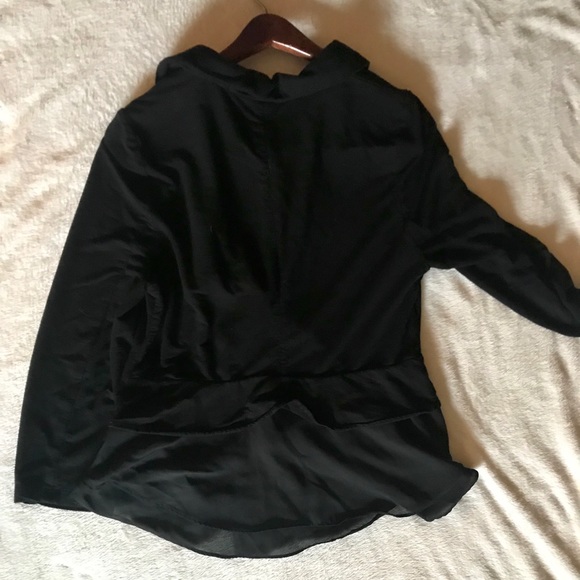 Black Blazer with Ruffle Detail - Picture 4 of 5